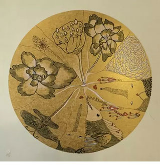 "絢彩之星大獎(jiǎng)"獲獎(jiǎng)作品《花間》—作者：金藝（上海市浦東新區(qū)輔讀學(xué)校）