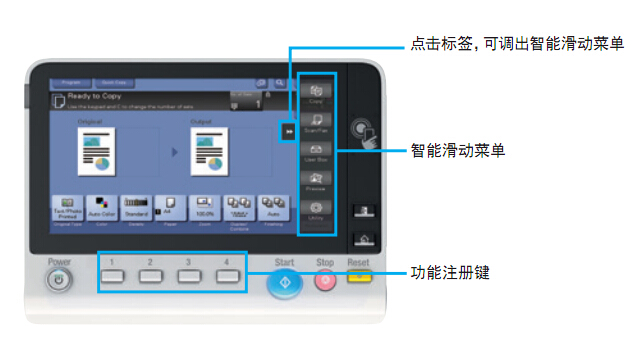 柯尼卡美能達(dá)C266復(fù)印機(jī)操作面板-科頤辦公